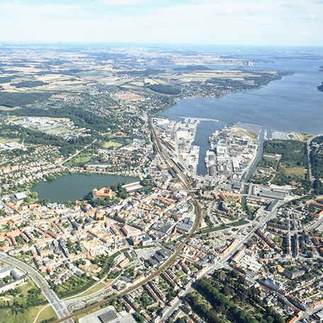 photo from the air of Kolding