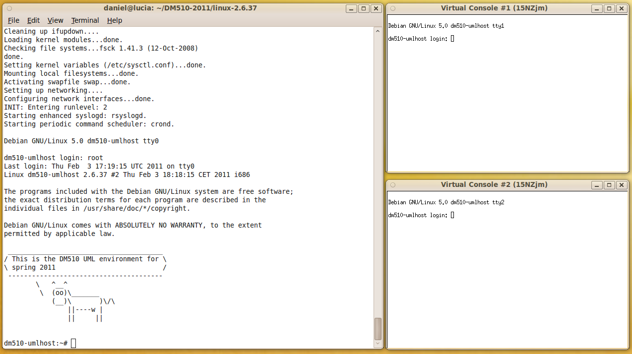 The UML virtual console