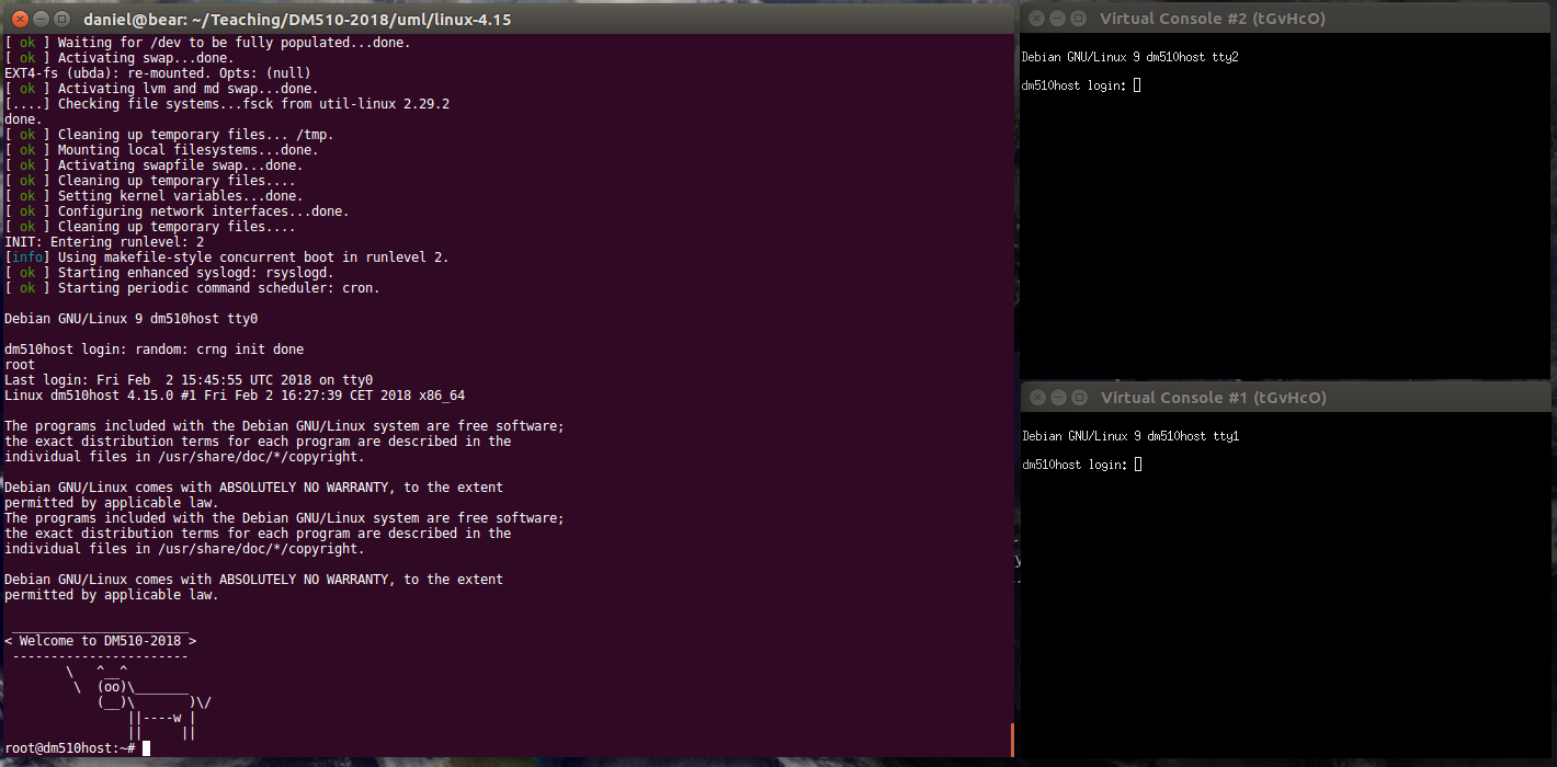 The UML virtual console