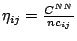 $\eta_{ij}=\frac{C^{NN}}{nc_{ij}}$