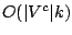 $O(\vert V^c\vert k)$