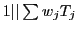 $1\vert\vert\sum w_j T_j$